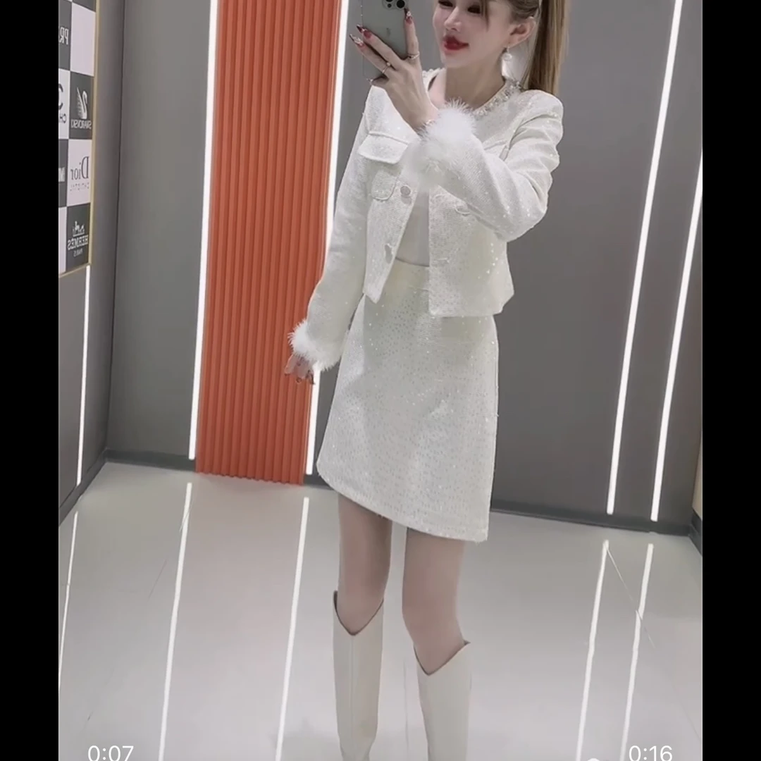 春季新款时尚小香风套装两件套