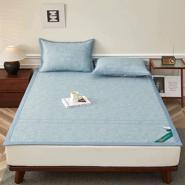 【冰丝凉席三件套】夏季凉席可水洗A类母婴级空调软席子