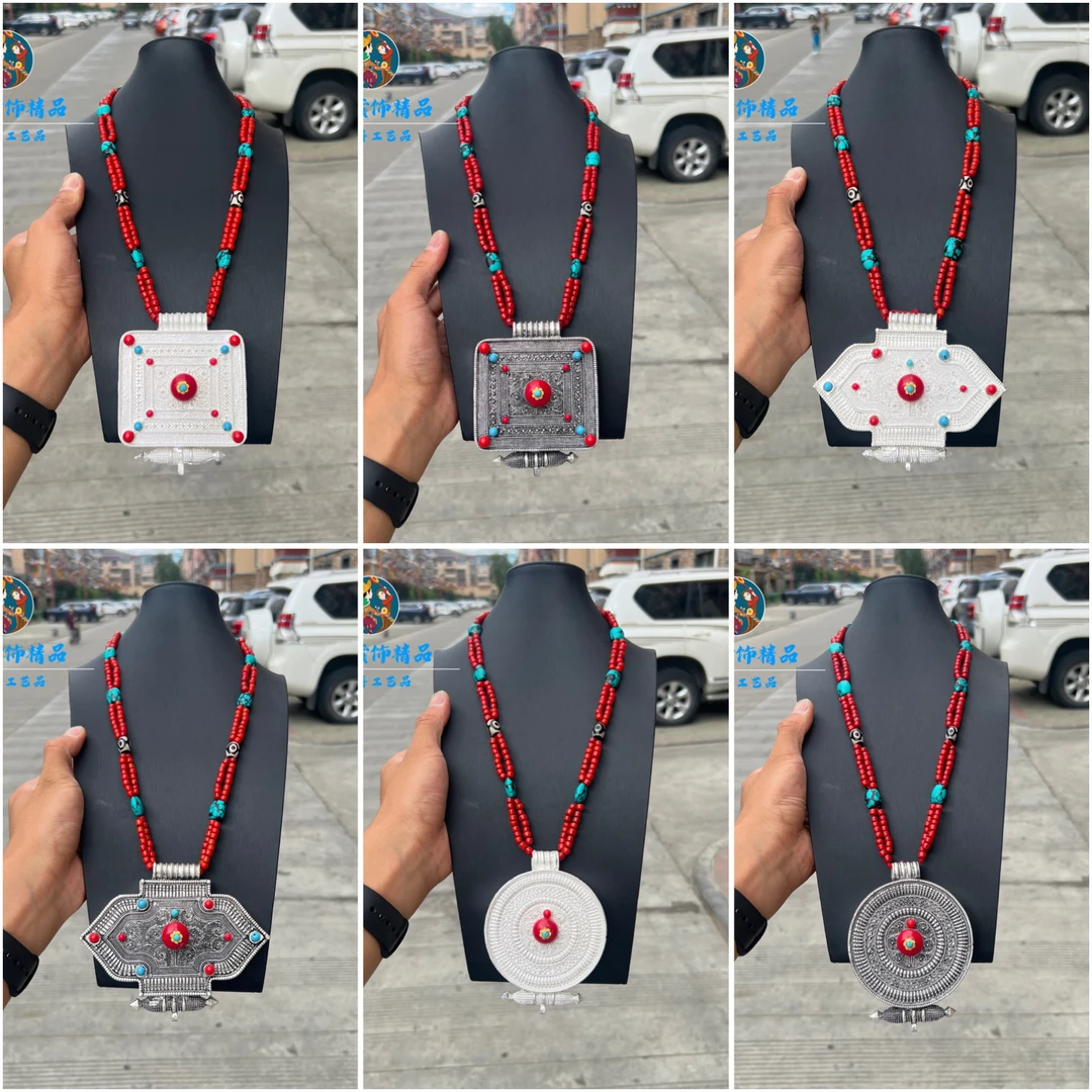 铜石英石项链 新款藏饰民族风手工挂脖饰品百搭项链配饰藏饰首饰
