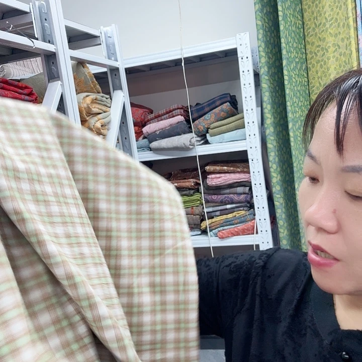 棉棉绿咖格单人被罩