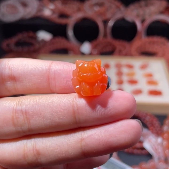 南红玛瑙未镶嵌配饰手串九尾狐1462