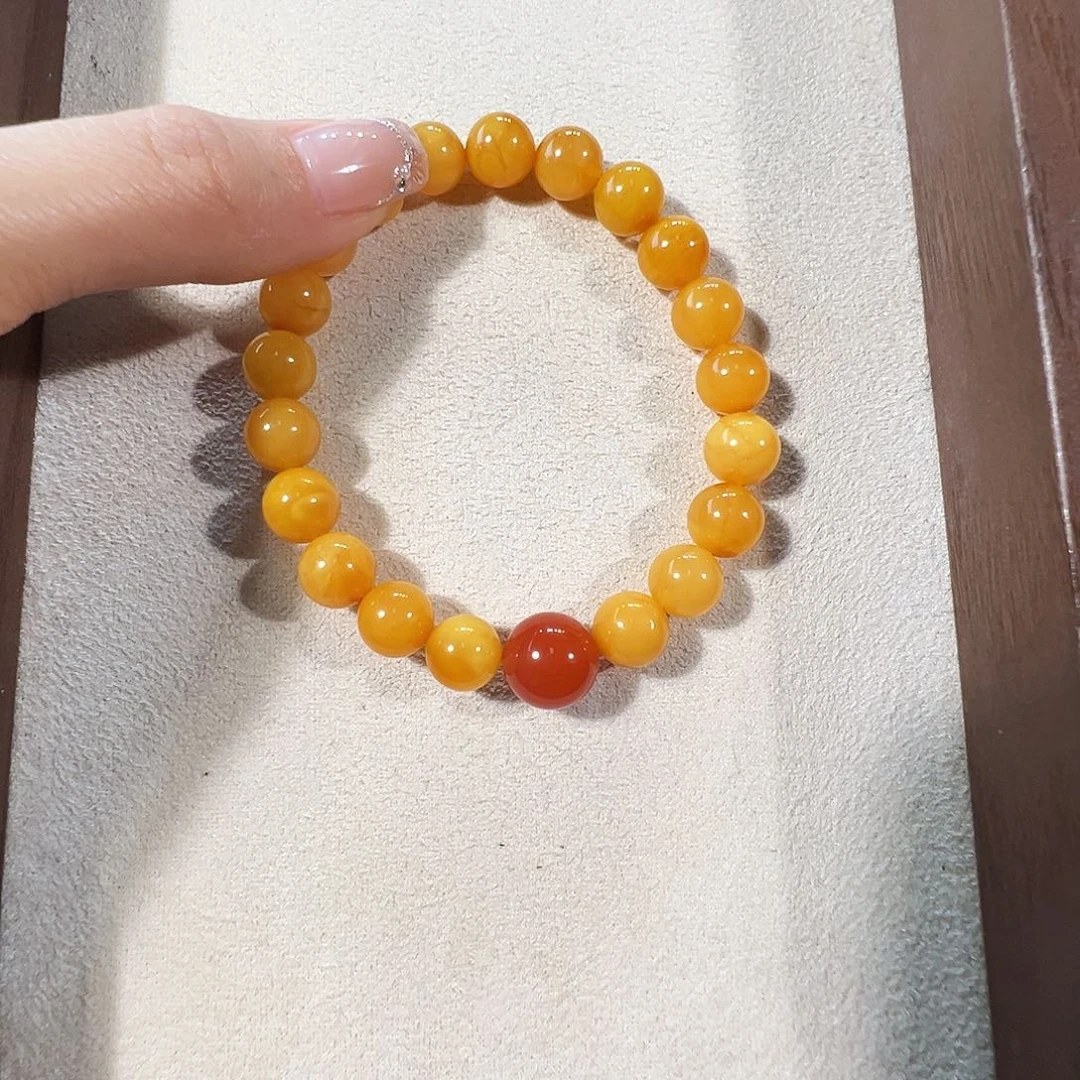 蜜蜡未镶嵌手链蜜蜡9.4mm