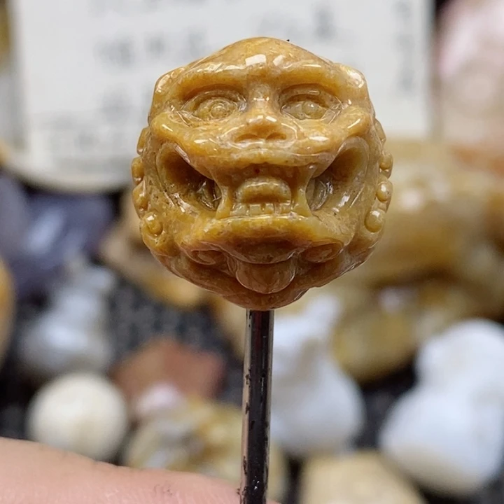 颈饰未镶嵌硅化珊瑚（珊瑚玉）