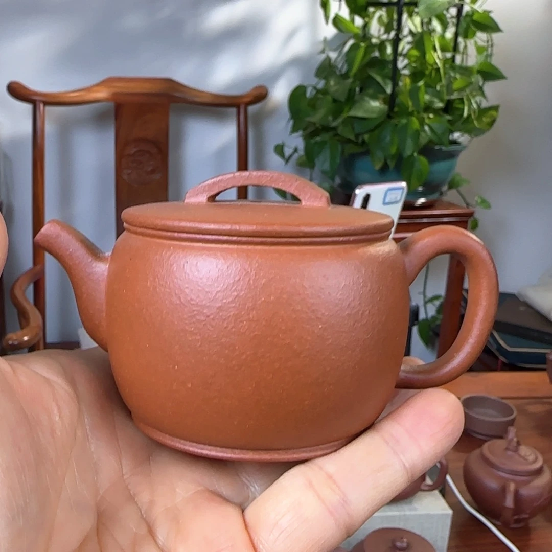 紫砂茶壶小汉瓦大红