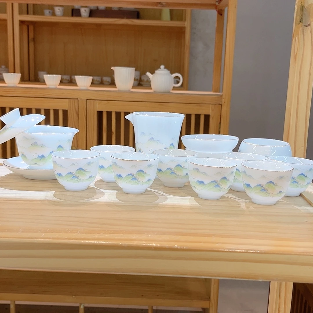 【御瓷斋】冰种玉瓷茶具套装