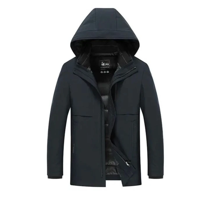 男士冬季新款鹅绒服连帽商务休闲时尚羽绒服8898