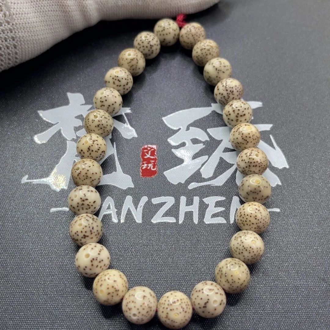 星月菩提手串21石玉骨瓷白9圆同枝正月精抛手持