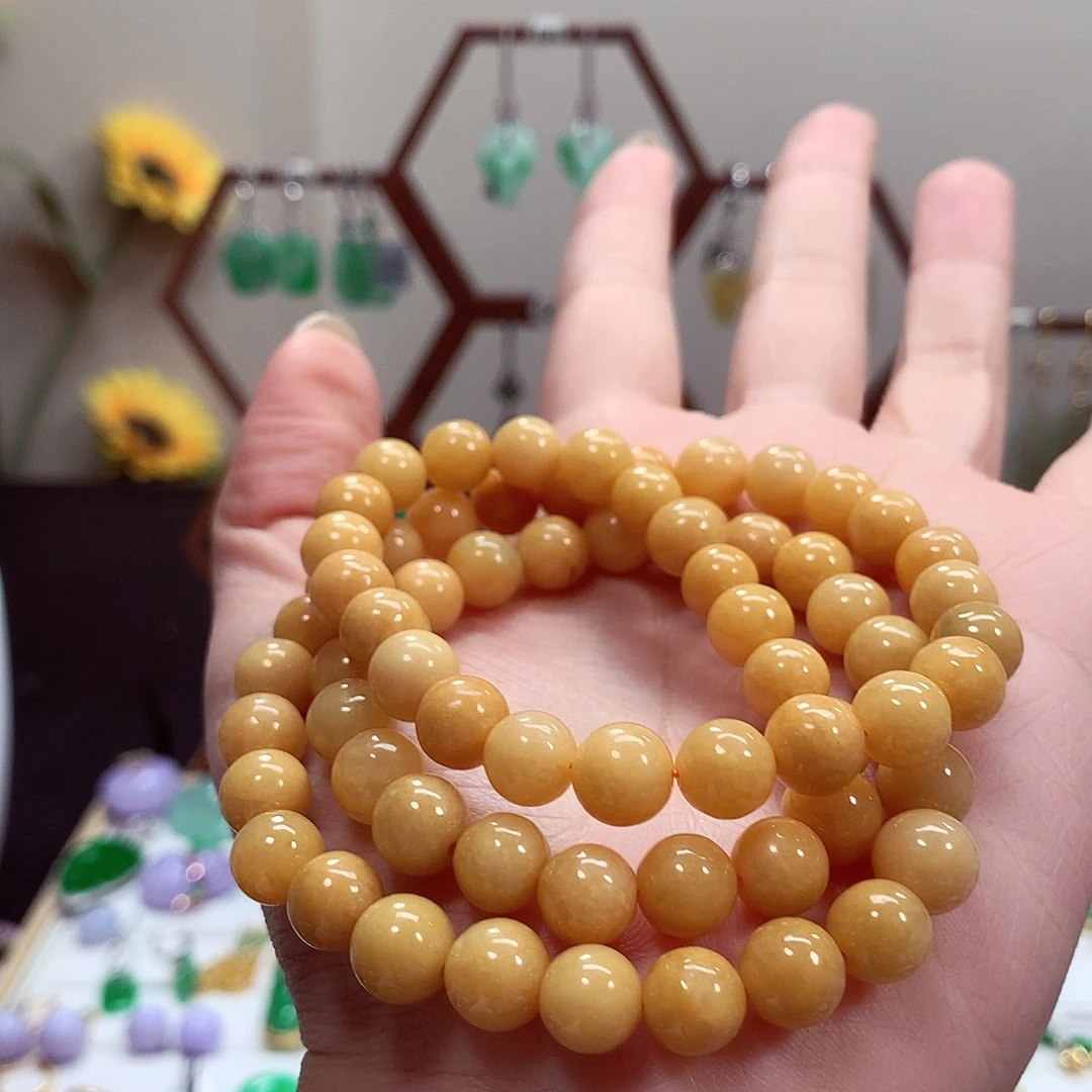 翡翠手链未镶嵌天然翡翠