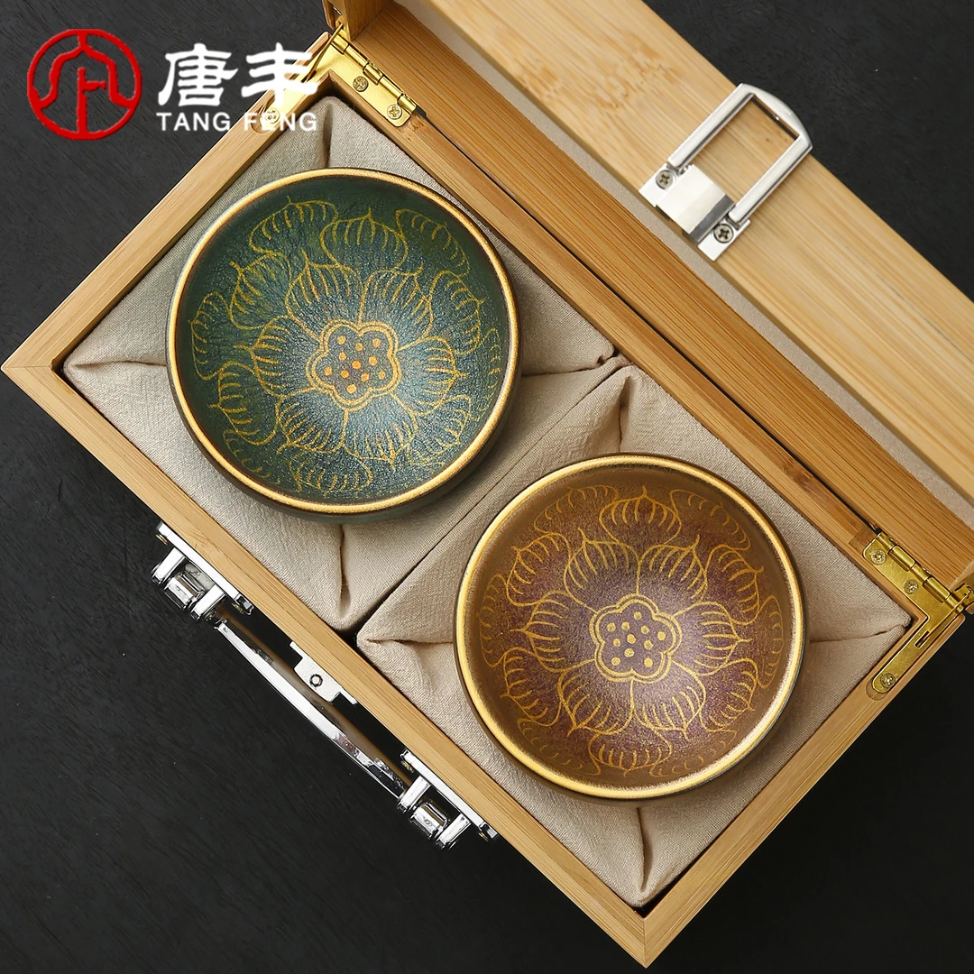 唐丰宋蕴手绘敦煌对杯礼盒装家用高端个人专用主人杯一对伴手礼
