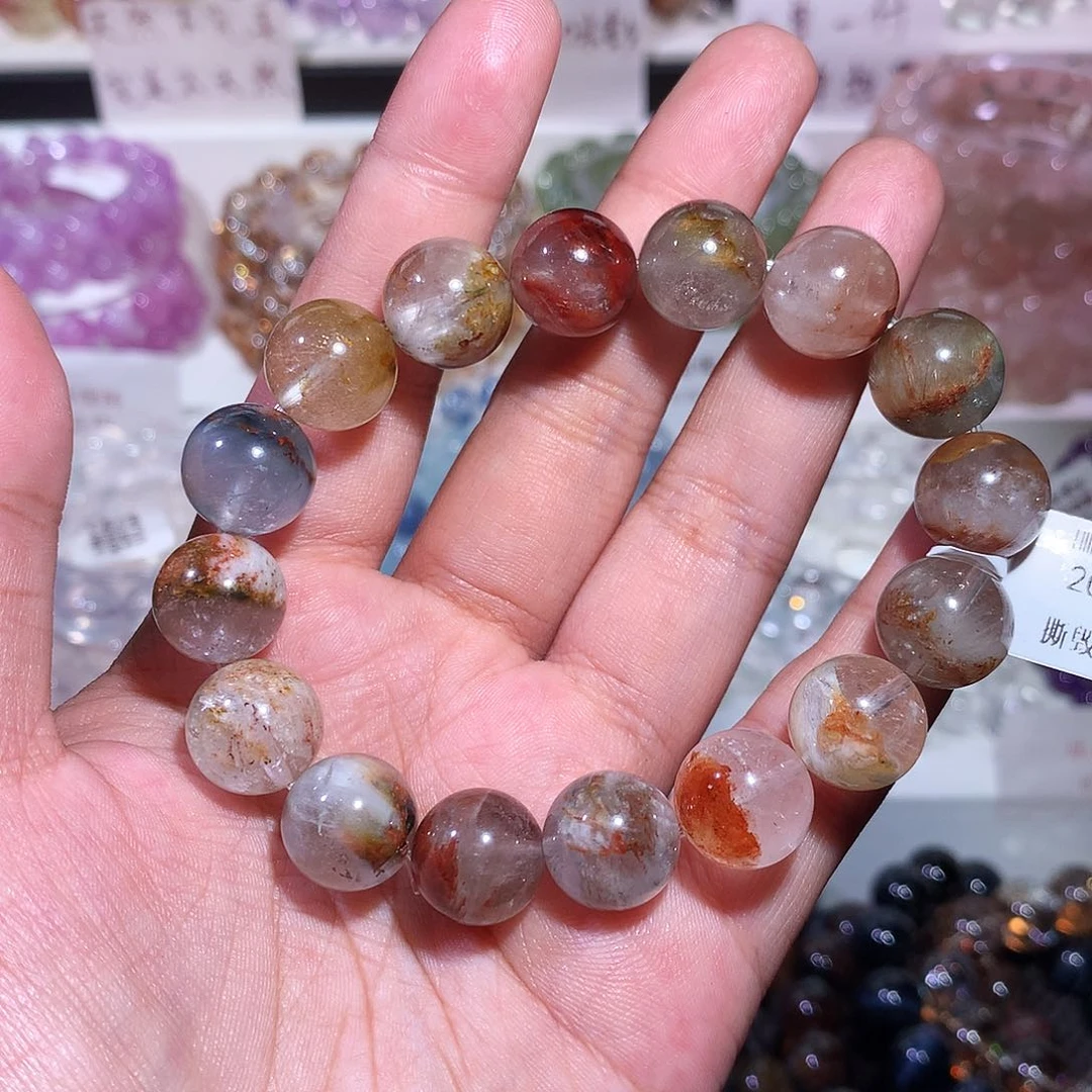 未镶嵌手链水晶半盆彩兔毛团幽灵13