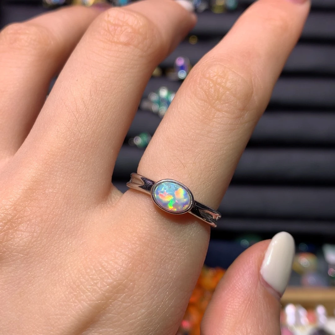 欧泊银S925镶嵌戒指款式s****a