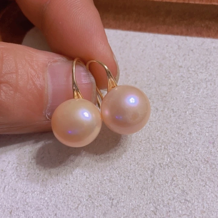 淡水珍珠耳饰银S925镶嵌