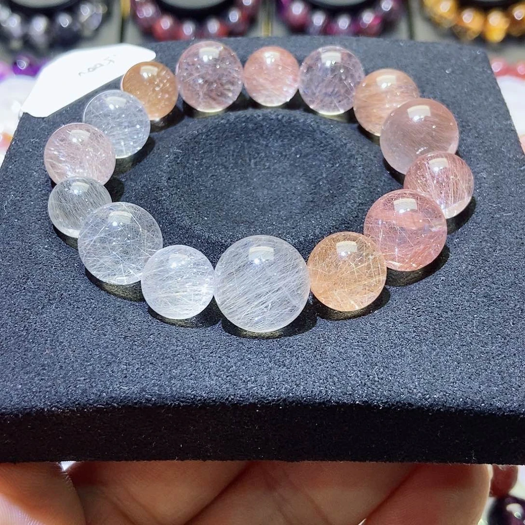 未镶嵌手链水晶打孔不退不换10-15mm