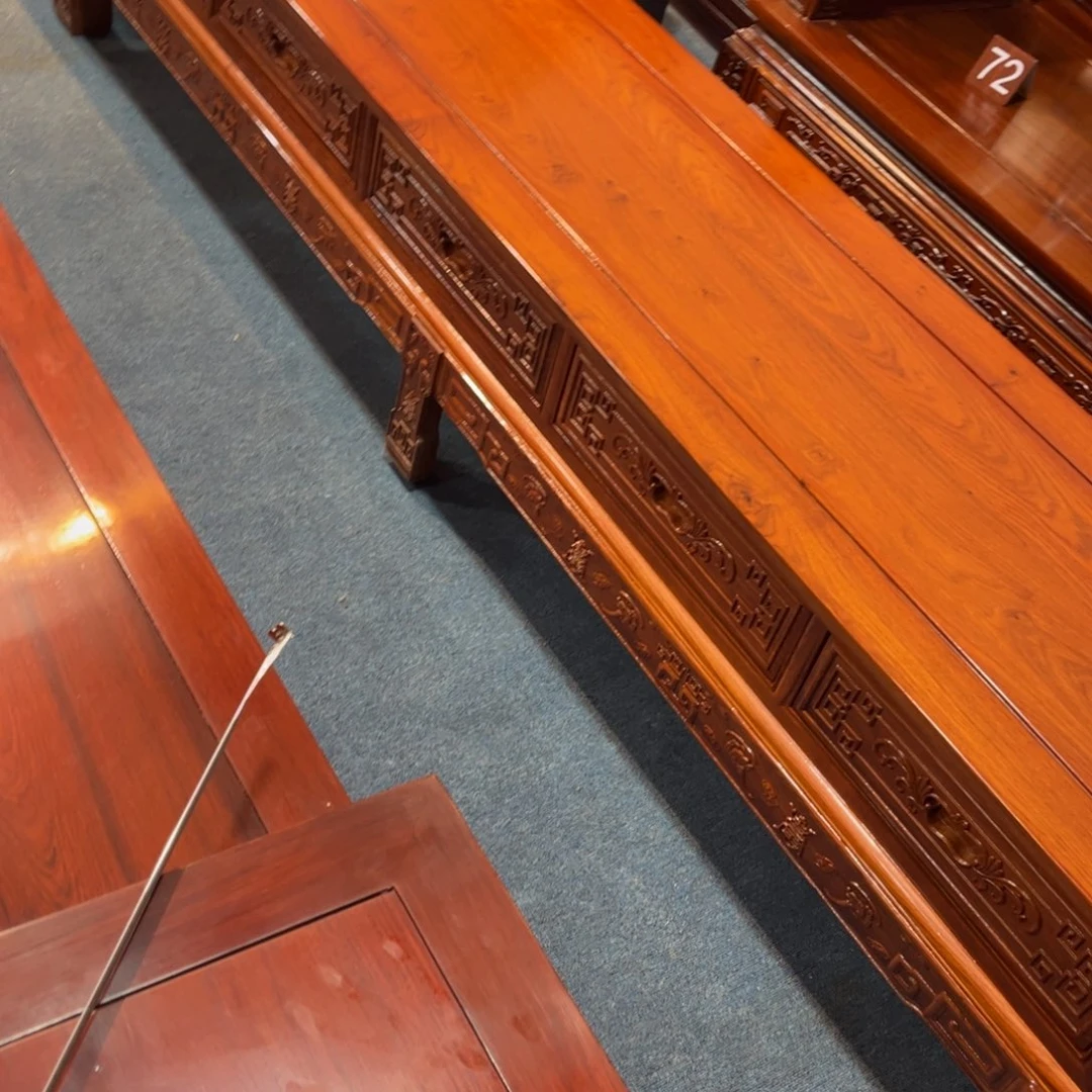 我***安花梨木类家具刺猬紫檀2.6米电视柜