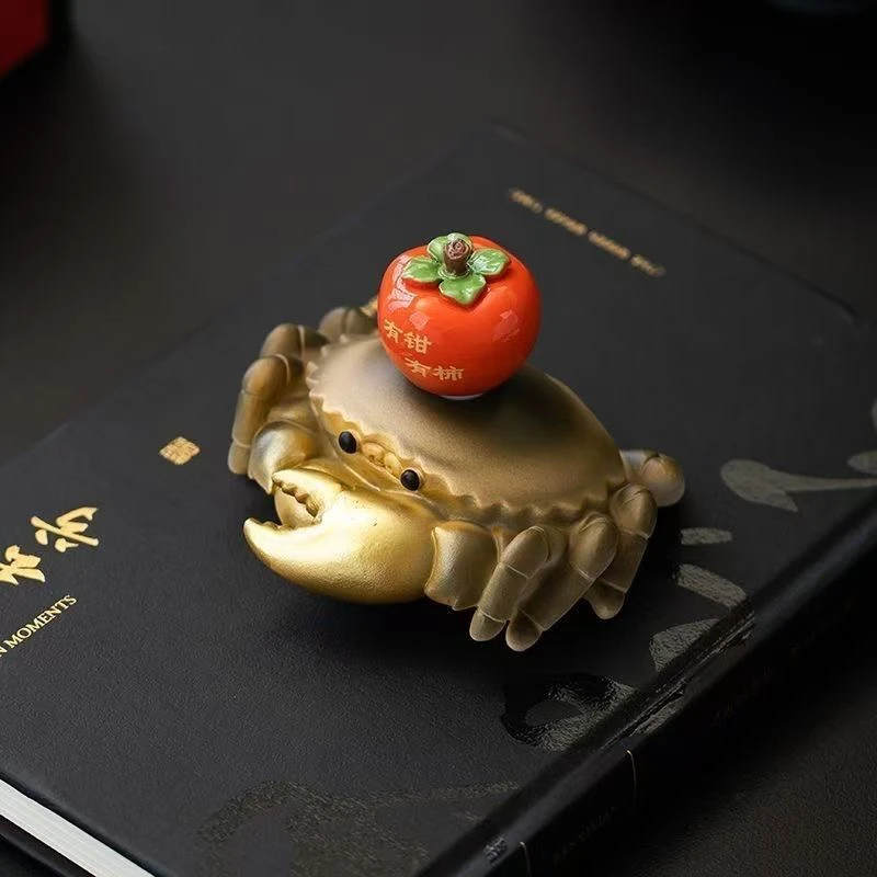 《有钱有势》茶宠螃蟹摆件