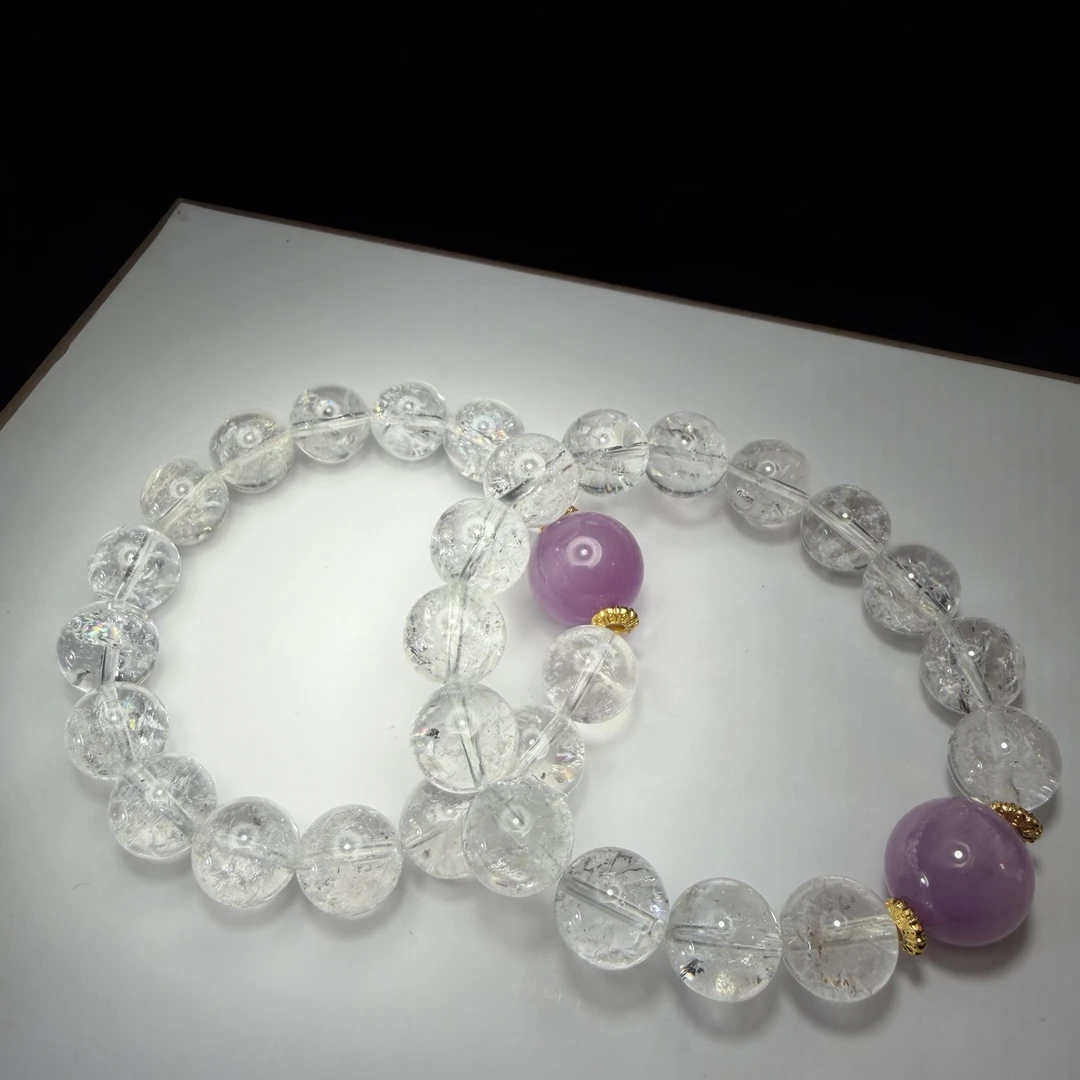 （紫霜）手串11-14mm天然水晶diy手串多样性发一