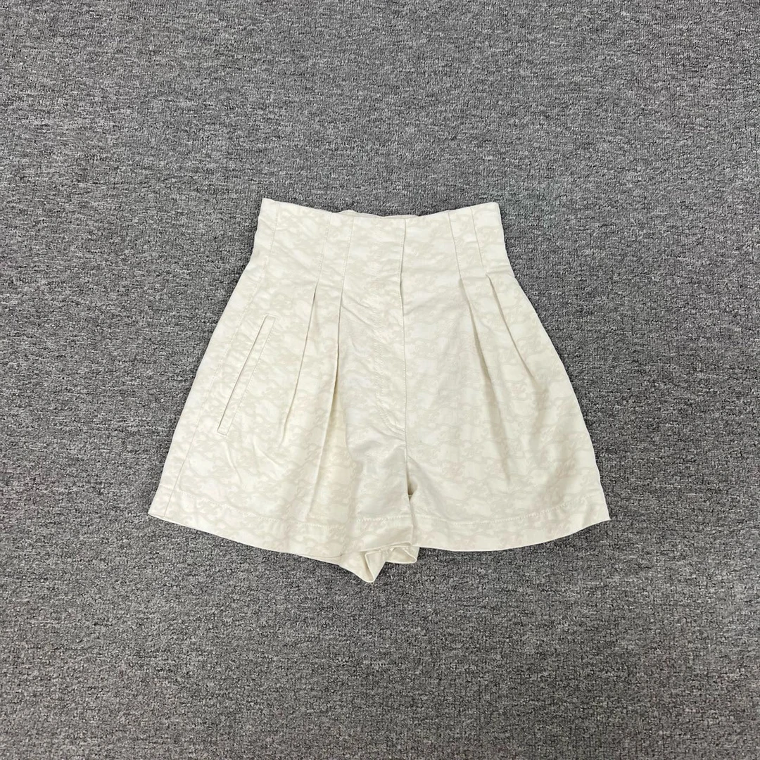 99新 FENDI/芬迪 白色 满印Logo 高腰 短裤 36码