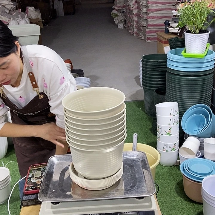 矮陶米色口18高13带拖8只