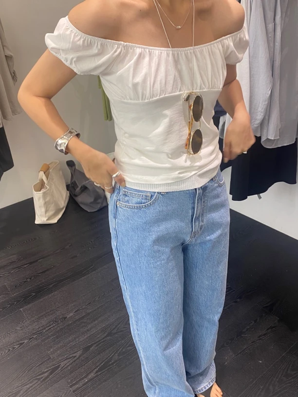 东大门泡泡袖T恤 no退还