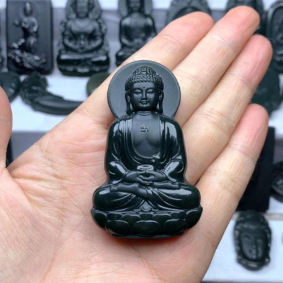 【闪购商品】和田玉颈饰未镶嵌双**美双面雕刻