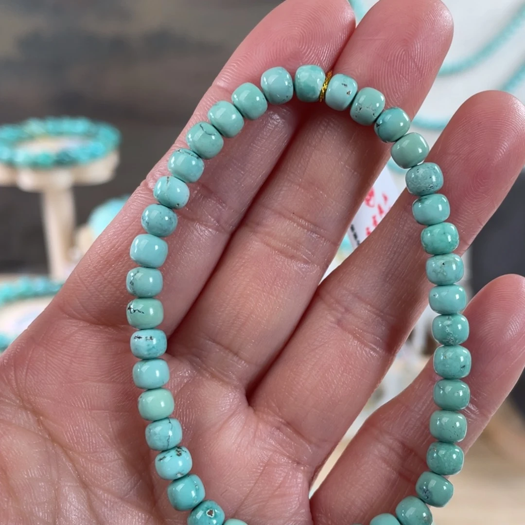 绿松石未镶嵌套链5.2老型手串