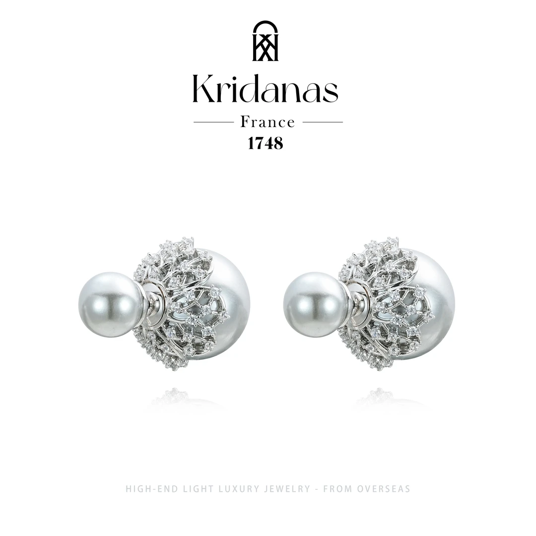 【优雅假期】Kridanas设计师款满镶轻奢 耳钉F1688