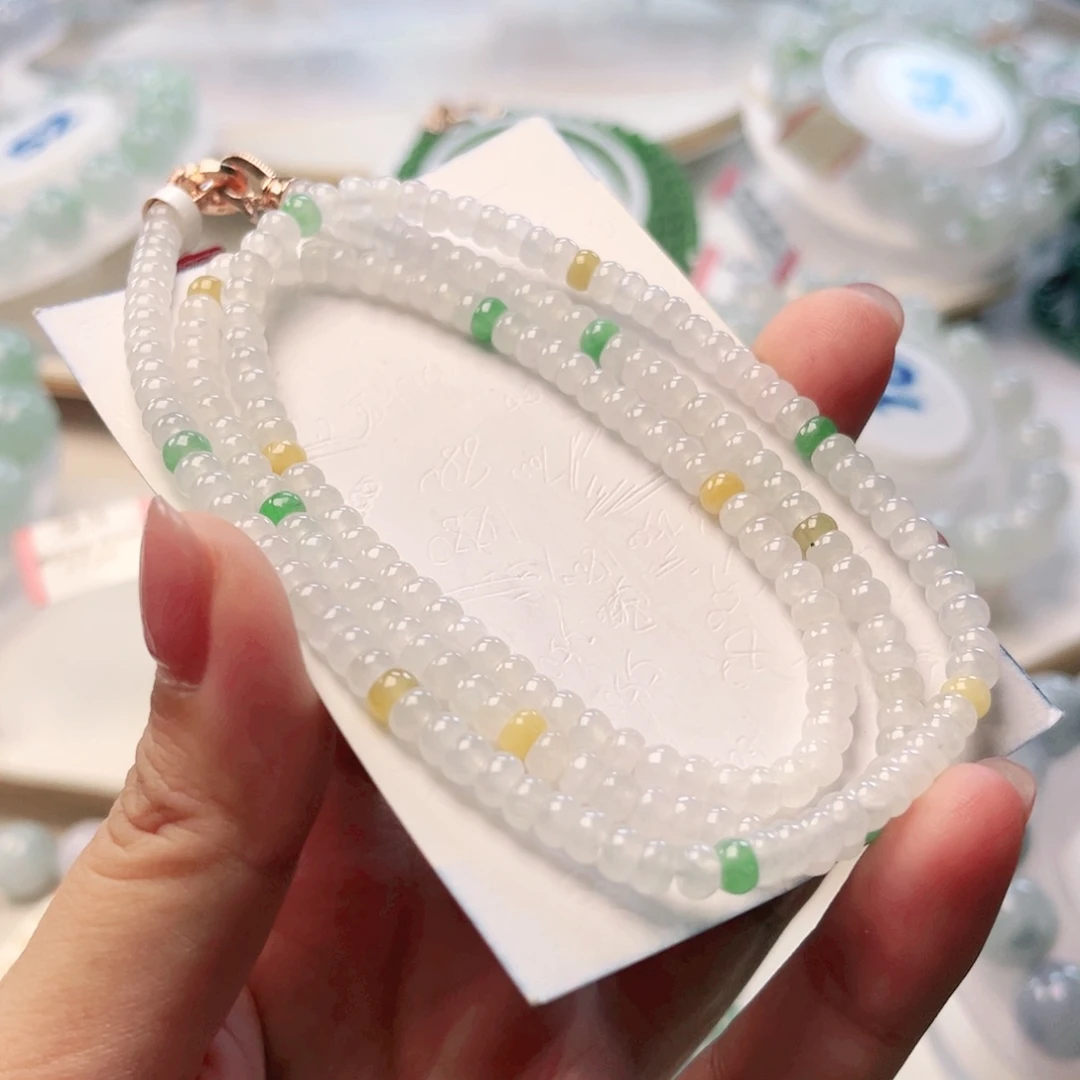 未镶嵌手链翡翠珠串