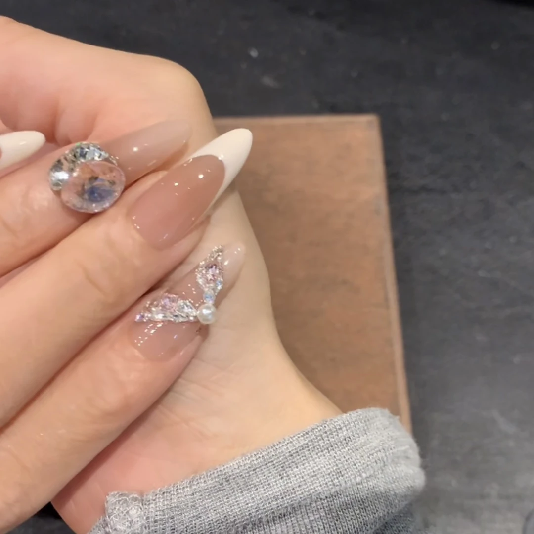 【琉璃飘带】纯手工华子制作爆闪清冷轻奢款可拆卸穿戴甲