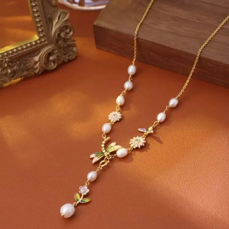 铜合金项链 气质时尚百搭精美坠链简约轻奢项链4137