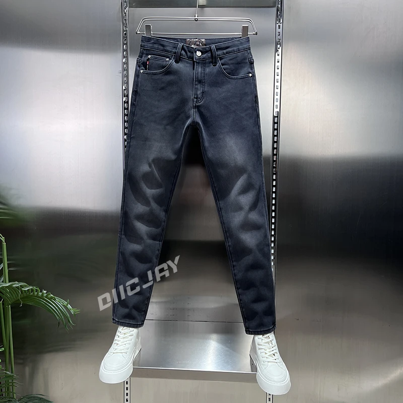 DIIC JAY/狄杰高品质牛仔裤男士秋冬季新款轻奢商务休闲百搭长裤