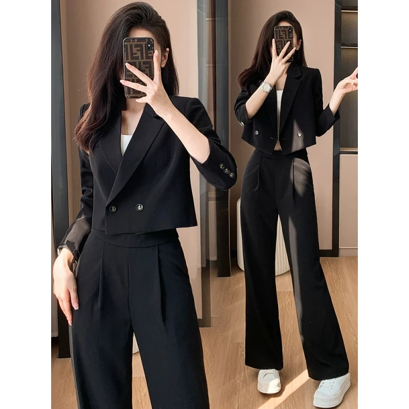 小个子西服套装女春夏秋季新款气质职业高级感休闲短款小西装外套