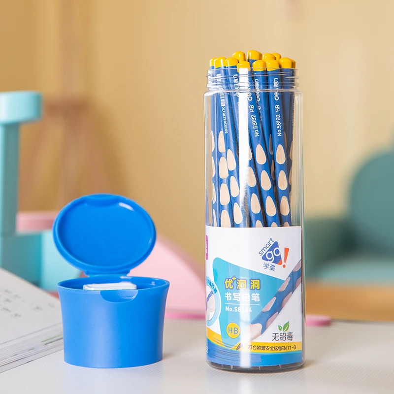 Deli/得力58184_洞洞铅笔30支桶装装HB