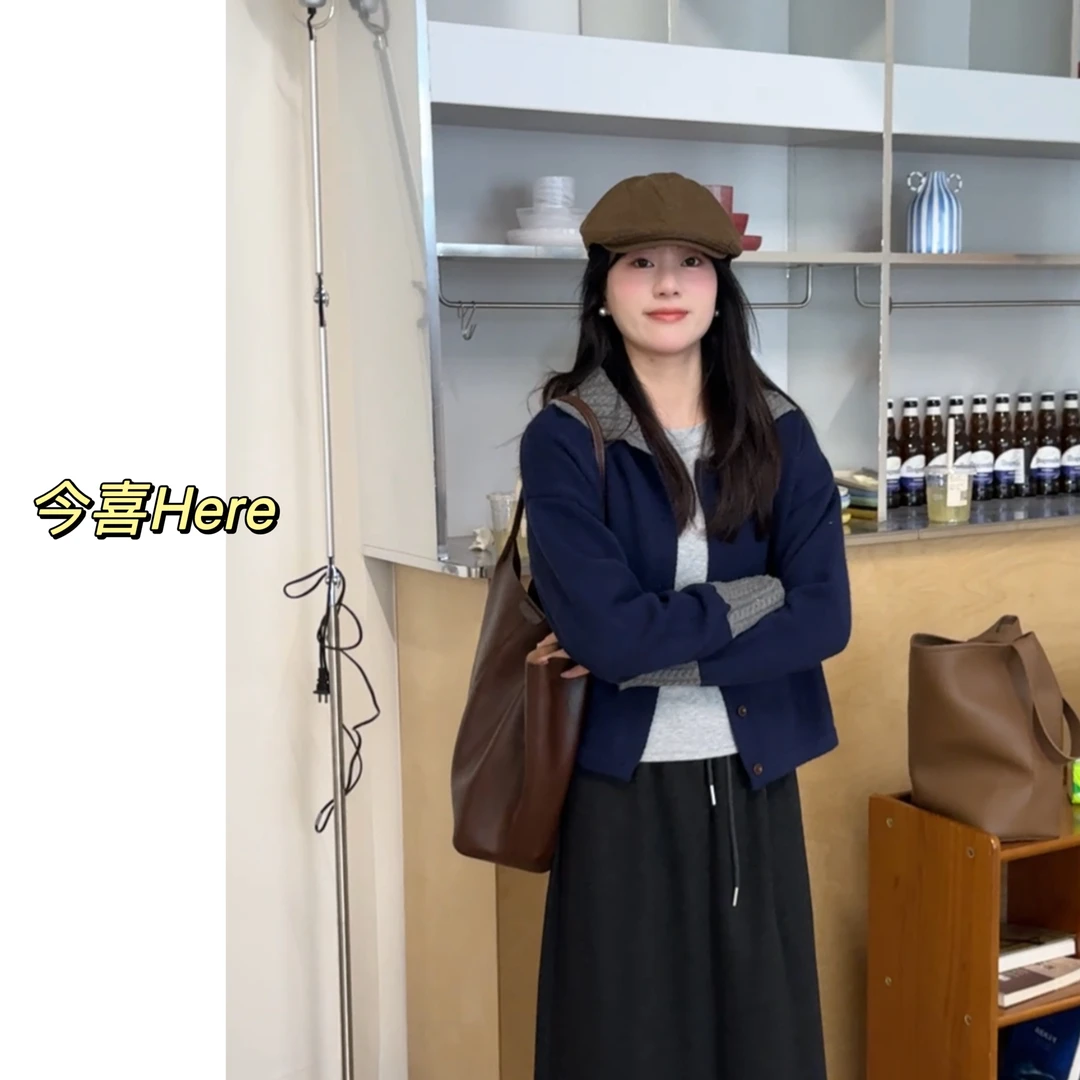 今喜Here.围冬单曲.秋冬韩系百搭上衣显瘦宽松毛衣外套