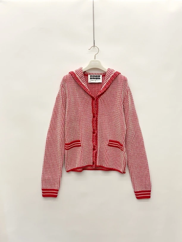 【设计师品牌】EENK连帽短款针织开衫