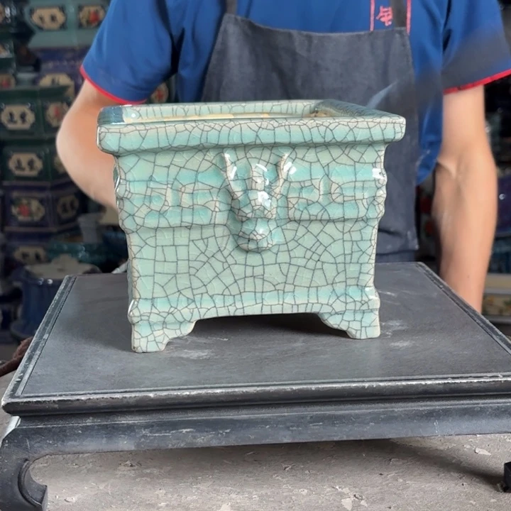 一风堂石湾花盆 内14*11微瑕