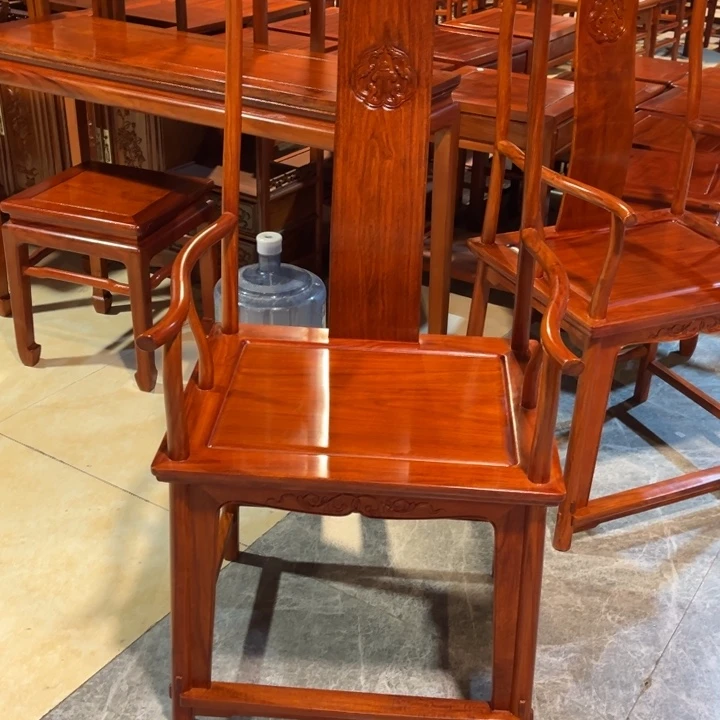 道***道案台花梨木类缅甸花梨木官帽椅➕圈椅