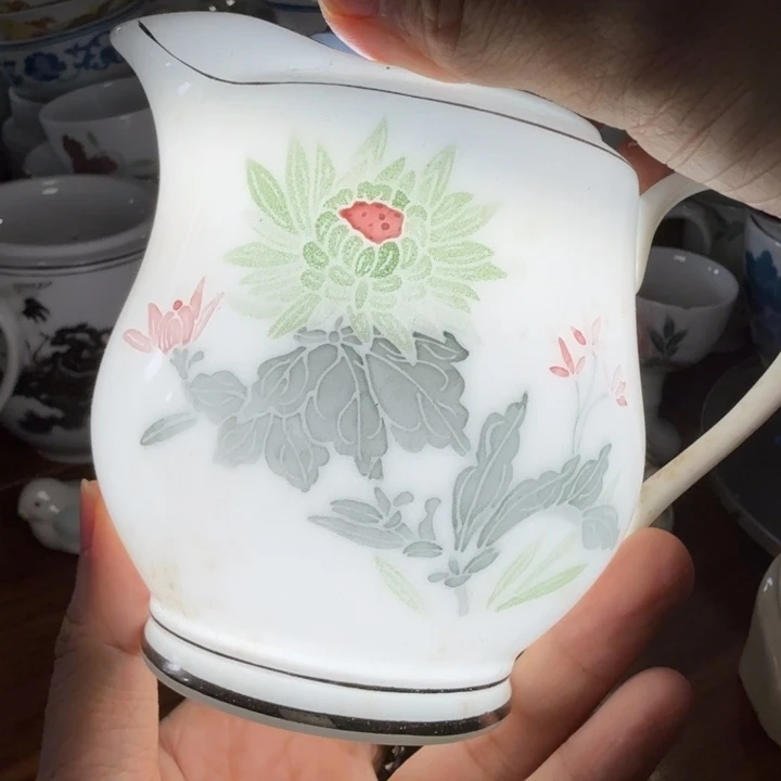 洪江薄胎奶杯手绘微瑕