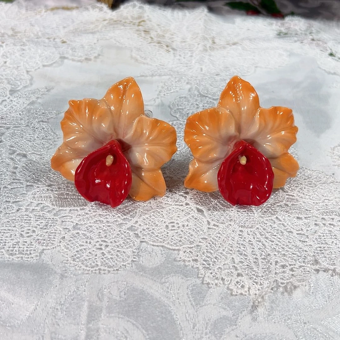 陶瓷0264福利花朵调料罐摆件