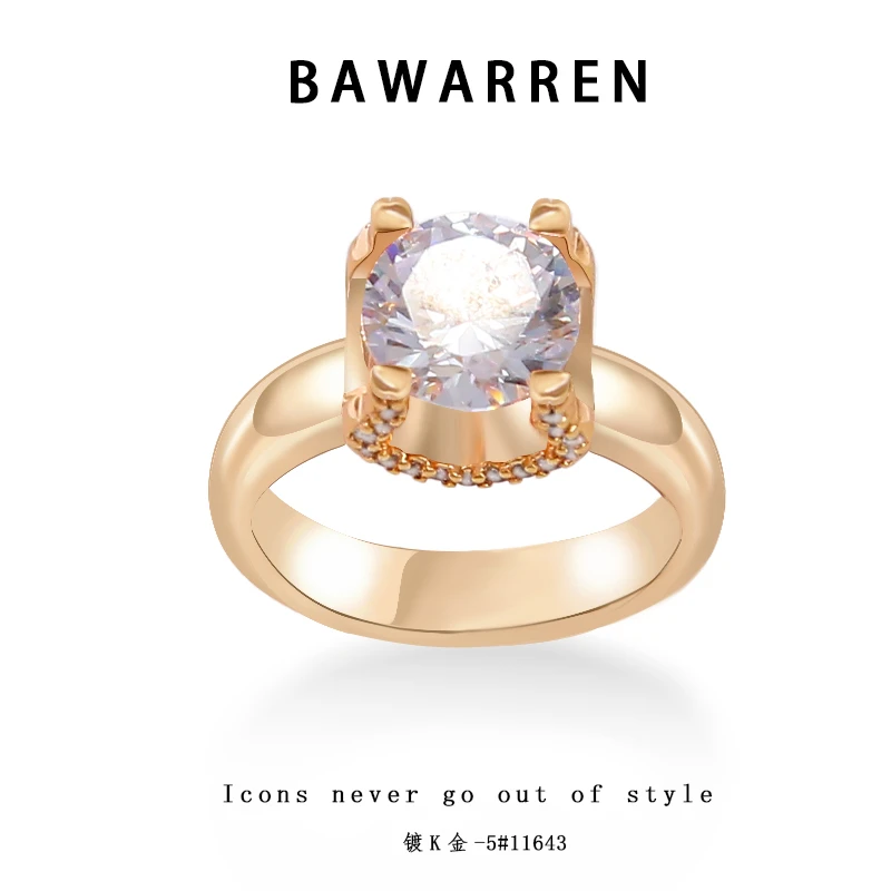 Bawarren 法❤ 11643-【牛头】戒指轻奢精致