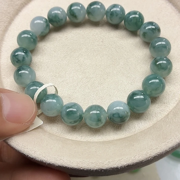 翡翠未镶嵌手链天然缅甸翡翠A货卡10