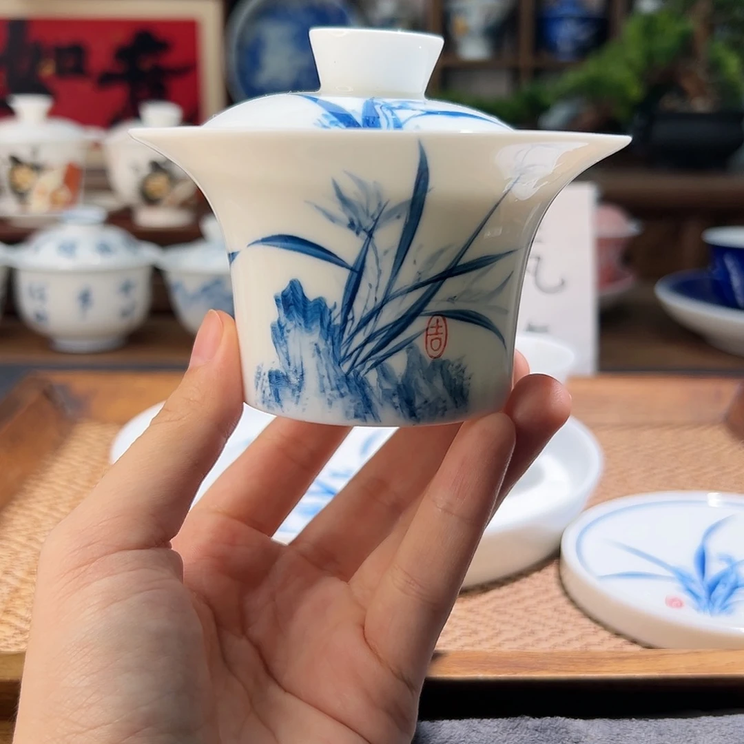 【闪购商品】F**6手绘盖碗。