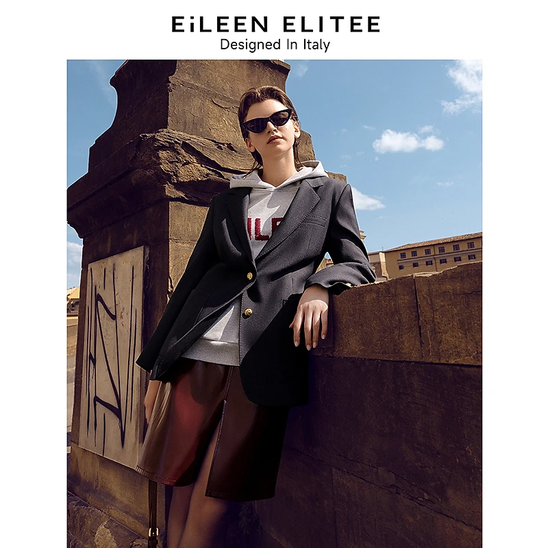 朗姿欧洲EiLEEN ELITEE羊毛西装2024年新款女气质西服外套正装