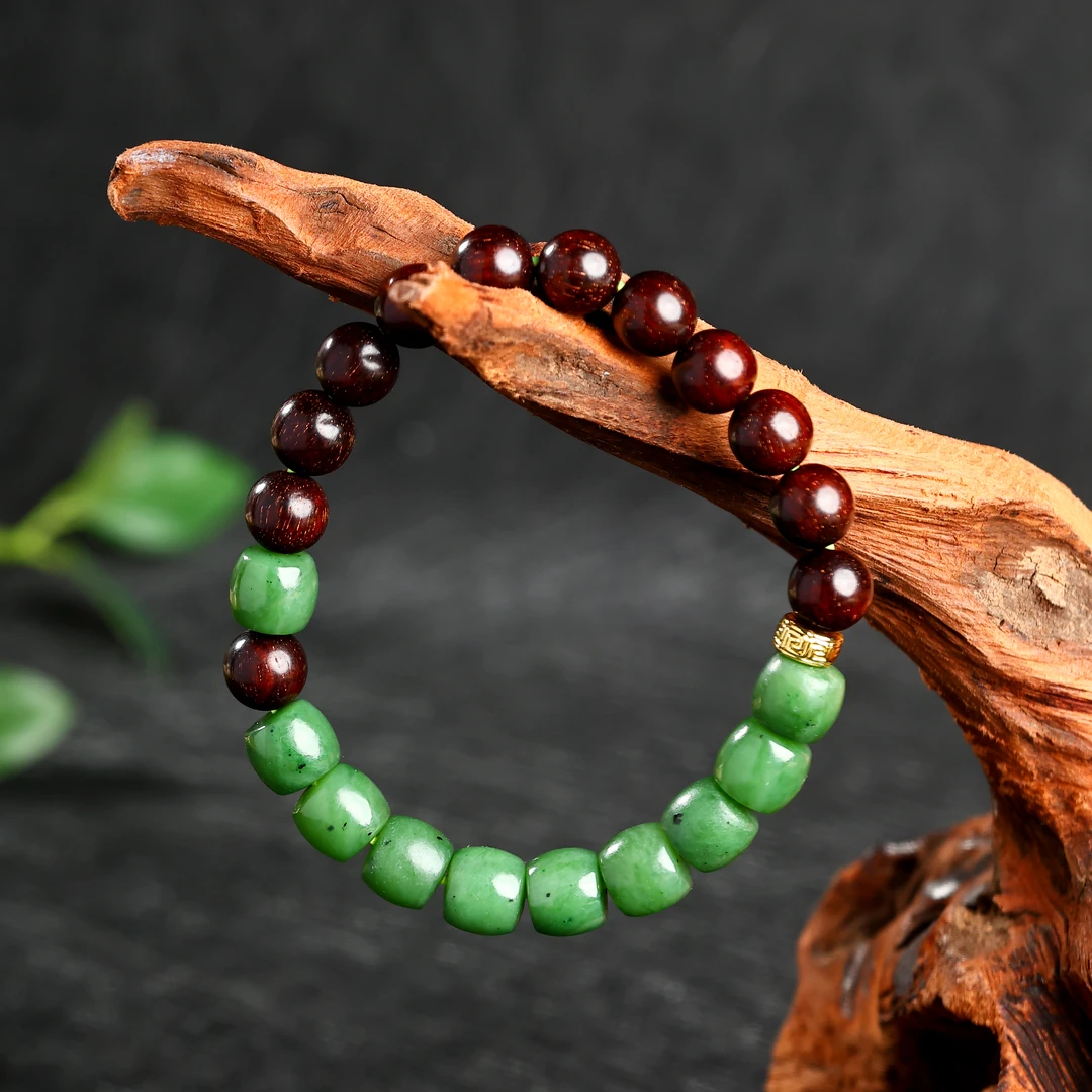 【矿姐珠宝】和田玉碧玉手串直切百搭浅色日常显气质多样性发一