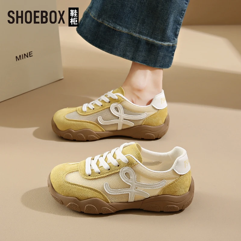 达芙妮集团旗下女鞋踩屎感德训鞋女款夏季透气网面登山运动阿甘鞋