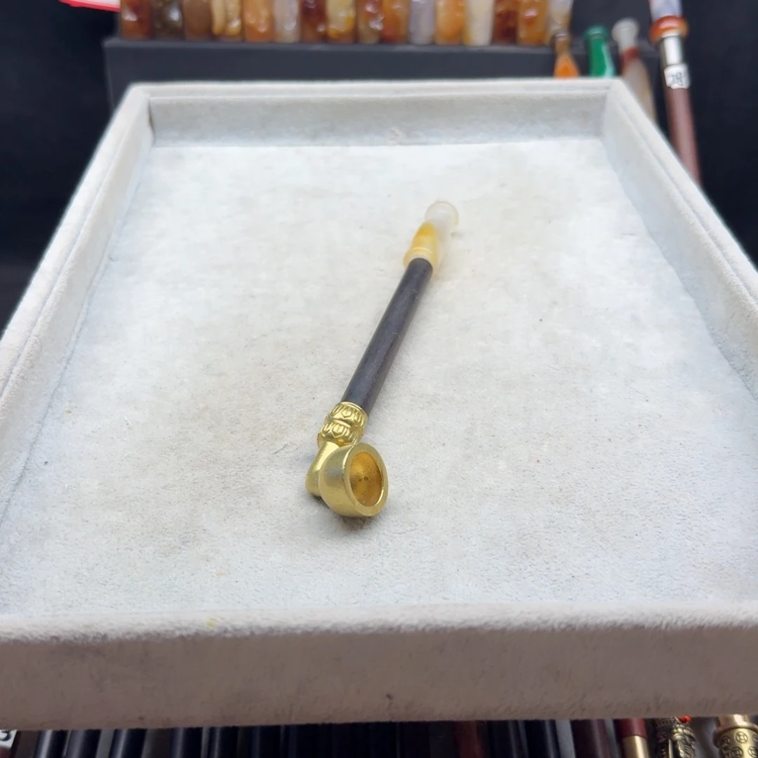 振***阳旱烟袋玛瑙烟嘴13厘米左右