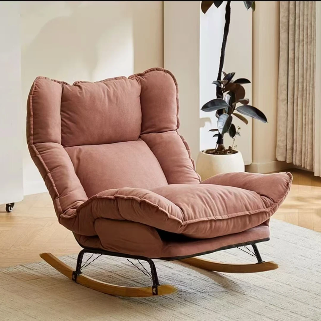 摇摇椅躺椅可坐云朵三折叠椅轻奢现代懒人沙发午睡椅子摇摇椅
