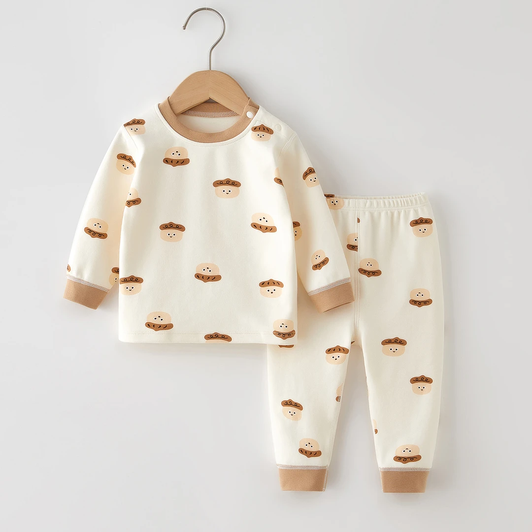 婴儿分体内衣套装宝宝冬季打底秋衣秋裤男女童舒绒睡衣