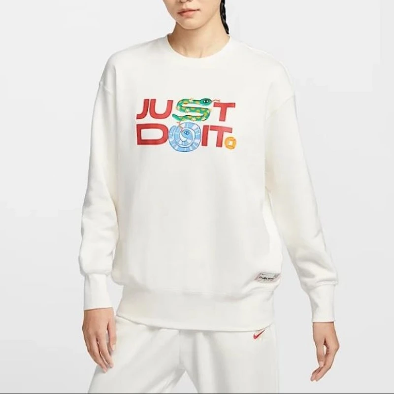 NIKE/耐克女子ASWNSWOSCREW针织无帽卫衣HV8462-133