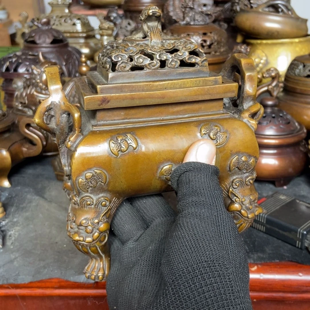 流***3铜器工艺品摆件香炉摆件