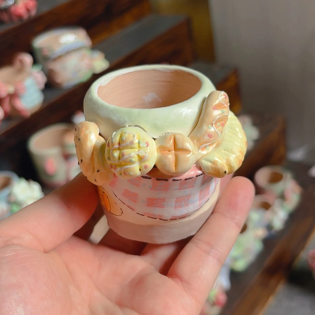 老梧家的手工陶瓷多肉花盆